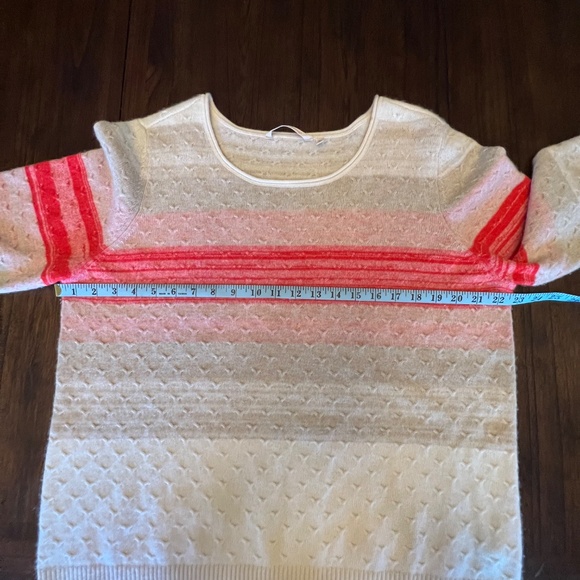 Soft Surroundings Cashmere Tan & Cream Sweater, Size PXL - Picture 11 of 11